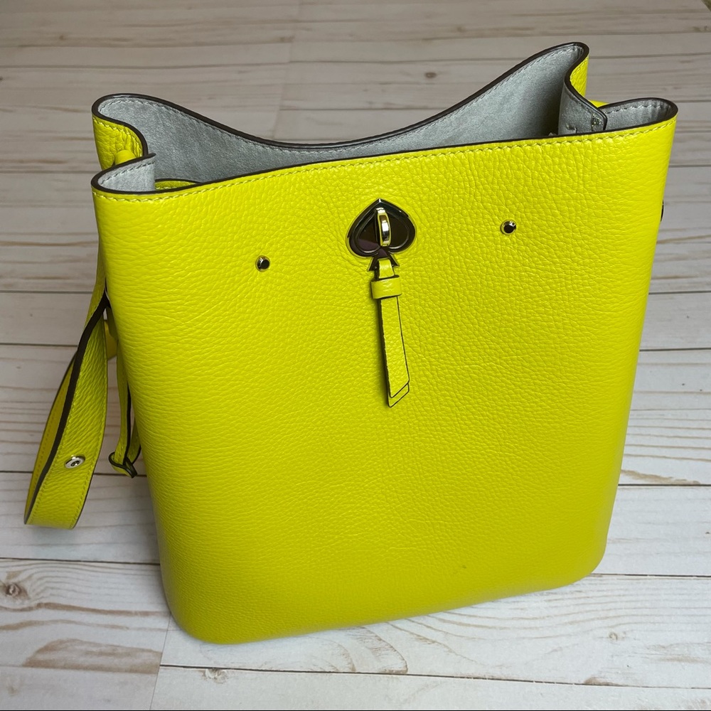 Kate Spade Marti Large Bucket Bag in Chartreuse